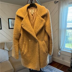 Women's Tan Teddy Coat